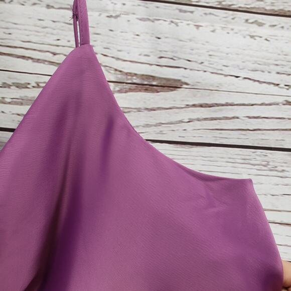 Nasty Gal Collection New Women's Purple Satin Cowl Neck Cami Top Size 16 - Picture 5 of 12